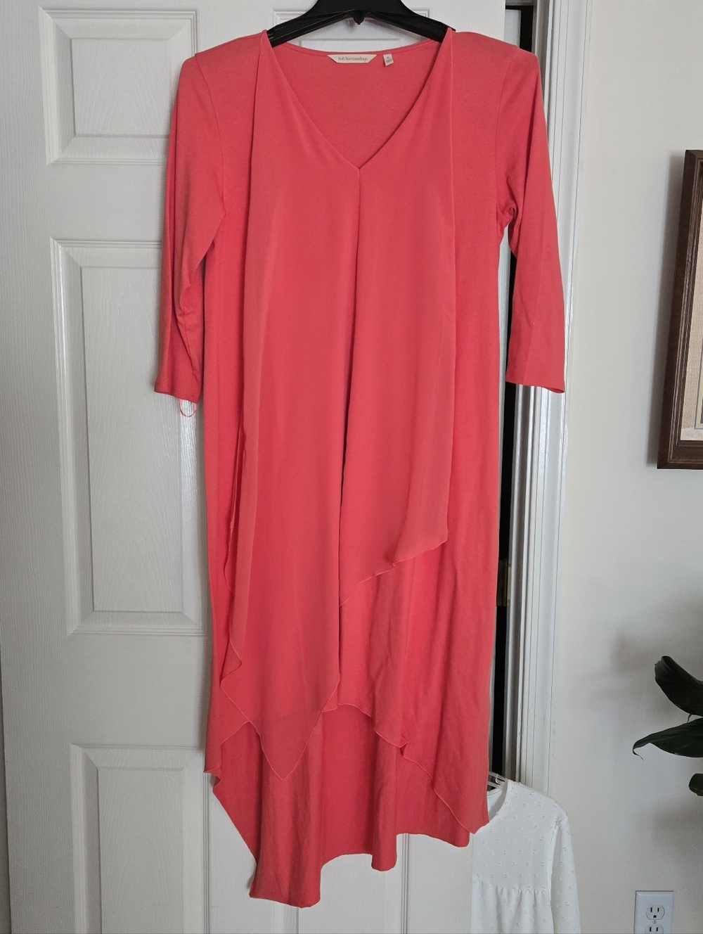 Soft Surroundings Coral-Red Maxi Dress